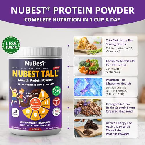 Nubest Tall Proteína Crecimiento para Niños Y Adolescentes