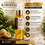 Aceite capilar Karseell Maca Essence Oil 50 ml para nutrir, aportar brillo y suavidad, ayudar a controlar el frizz y cuidar el cabello seco o maltratado.
