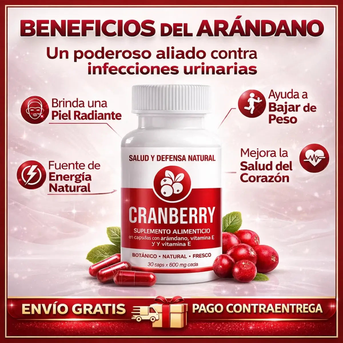 beneficios del arandano, piel radiante, bajar de peso, fuente de energia natural, ayuda a mejorar la salud del corazon.