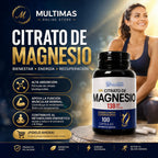 Tabla nutricional del Citrato de Magnesio 138mg, 100 cápsulas
