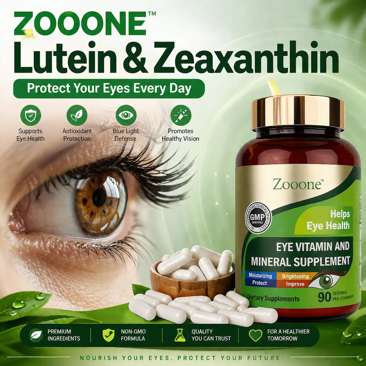 Zooone Luteína y Zeaxantina - Suplemento Vitamínico para la Salud Ocular